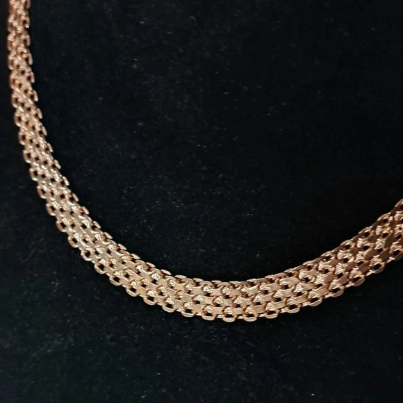 Bismark Chain In 14kt Rose Gold Vermeil Over 925 Sterling Silver Necklace - Picture 2 of 8